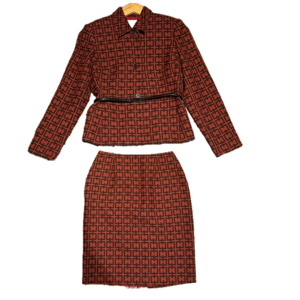 Vintage Oscar de La renta skirt suit size 2p